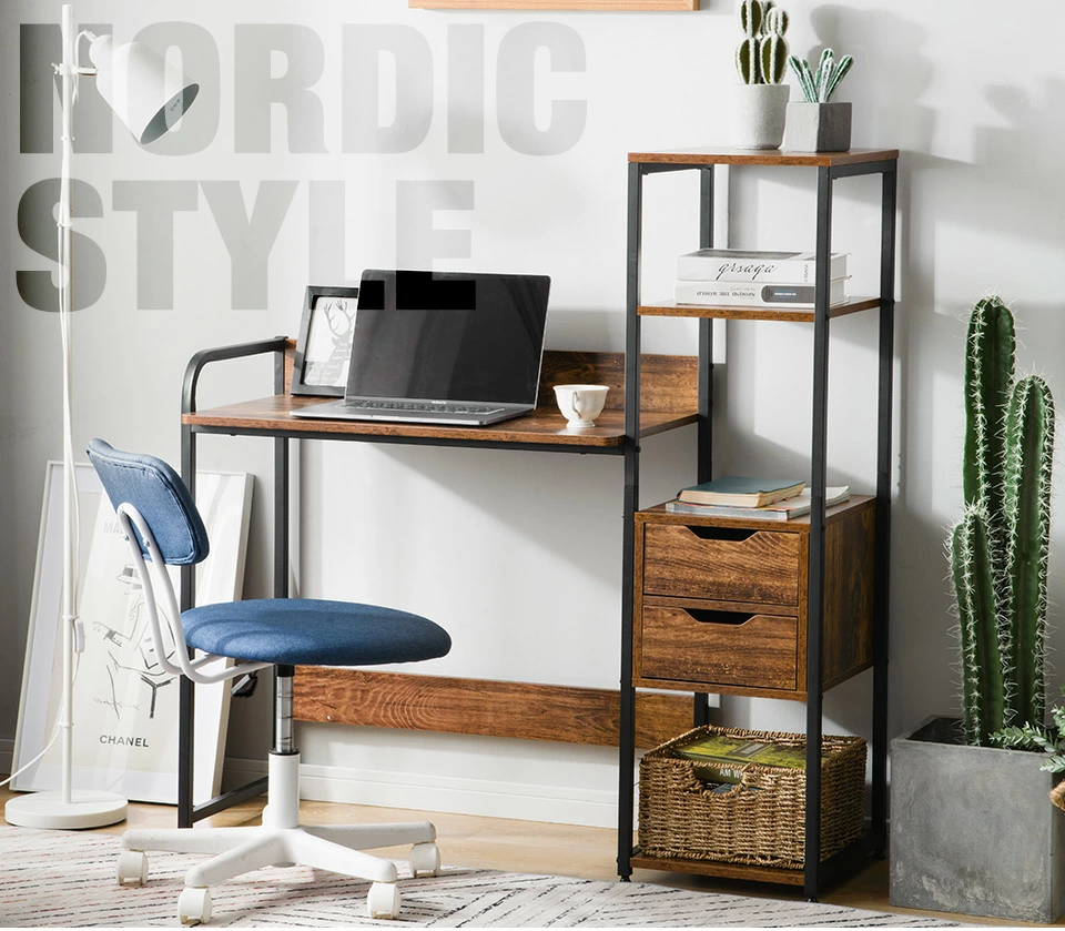Industrial metal office desk netbook table computer desk for office furniture